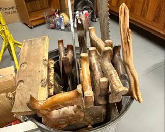 Vintage Hand Tool Assortment in Galvanized Pail second image