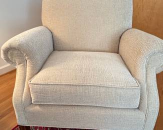 Classic Rolled-Arm Upholstered Club Chair