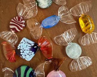 Collection of Vintage Murano Style Glass Candy