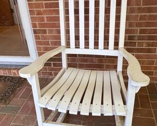 Classic White Porch Rocking Chair