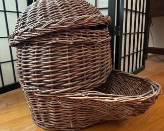 Vintage Wicker Twigloo Pet Bed