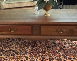 Queen Anne Style Coffee Table with Drawers
