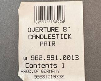 Waterford Crystal Overture 8-inch Candlestick Pair