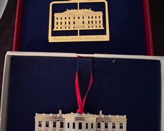 1983 and 1986 White House Historical Association Christmas Ornaments