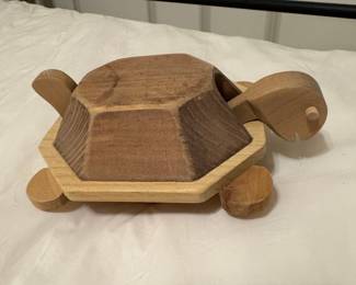 Handcrafted Wooden Turtle Figurine