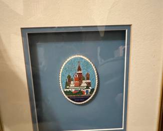 Vintage Soviet-Era Saint Basil's Cathedral Enamel Plaque