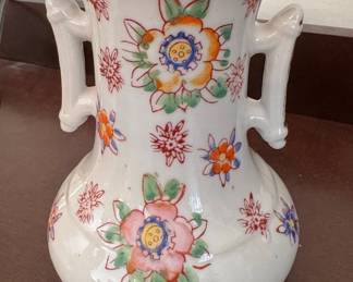 Vintage Japanese Two-Handled Porcelain Vase