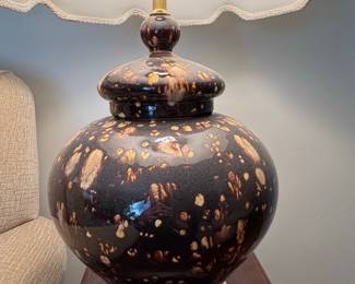 Mid-Century Modern Crystalline Glaze Table Lamp