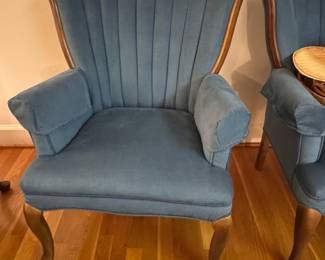Vintage Channel-Back Armchairs