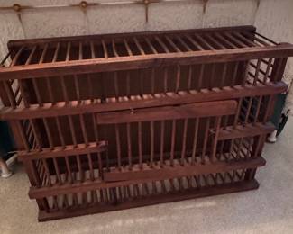 Vintage Wooden Poultry Crate or Carrier