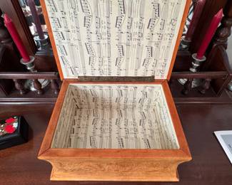 Vintage Tooled Leather Music Box