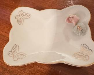 Vintage L&M Bond Ware Porcelain Trinket Dish