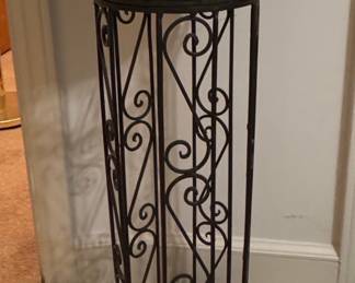 Wrought Iron Pedestal Plant Stand