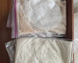 Vintage Lace and Crochet Table Linens Collection