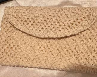 Vintage Crocheted Envelope Clutch