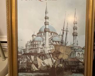 Vintage-Style 'Turquie' Travel Poster Print