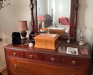 Colonial Revival Mahogany Dresser with Mirror