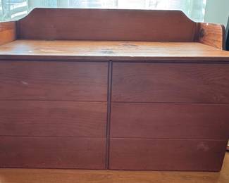 Vintage Solid Pine Storage Bench