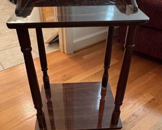 Vintage Mahogany Two-Tiered Telephone Stand