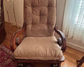 Vintage Wooden Glider Rocker