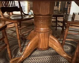 Oak Dining Table and Chair Set