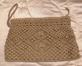 Vintage Macramé Clutch Handbag