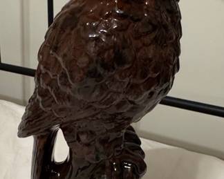 Vintage McCoy Pottery Brown Glazed Owl Figurine