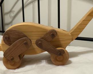 Handcrafted Wooden Dinosaur Pull Toy