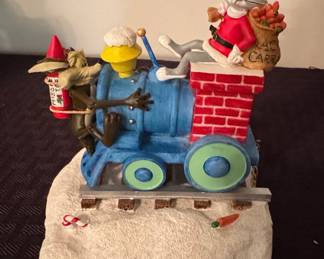 Vintage Danbury Mint Looney Tunes Christmas Express Train Engine