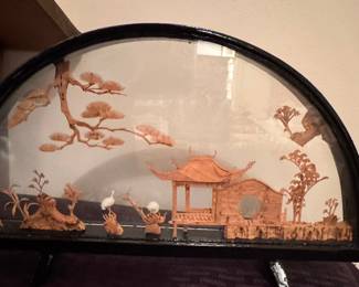 Vintage Chinese San You Cork Carving Diorama