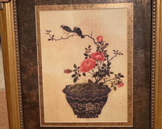 Chinoiserie Floral and Bird Decorative Print