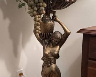 Classical Figural Pedestal Plant Stand