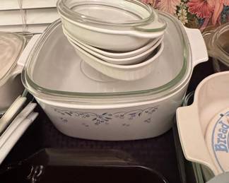Vintage CorningWare Provincial Blue Bakeware Assortment