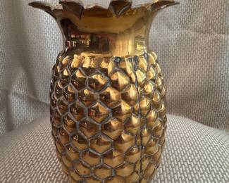 Vintage Brass Pineapple Vase