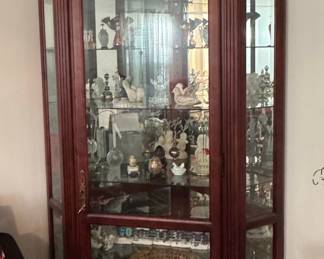 Traditional Mahogany Corner Curio Cabinet