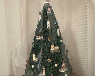 Vintage Danbury Mint Lighthouse Christmas Tree Figurine