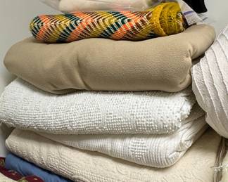 Assorted Vintage and Modern Bedding Collection