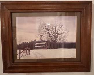 Bob Timberlake Signed Limited Edition Print 'Late Snow at Riverwood'