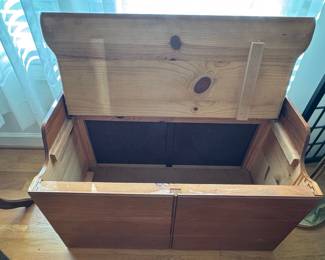 Vintage Solid Pine Storage Bench