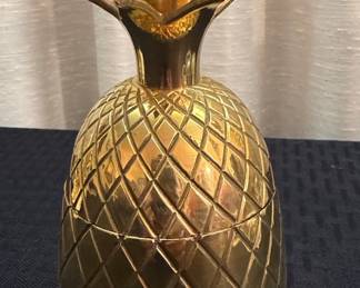 Vintage Brass Pineapple Ice Bucket