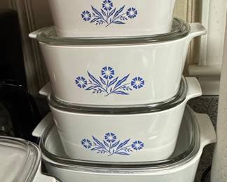 CorningWare Blue Cornflower Casserole Set