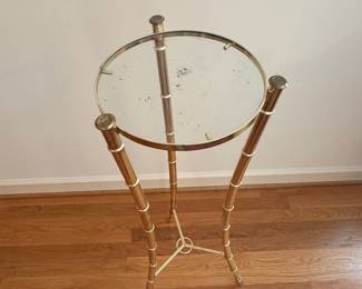 Hollywood Regency Faux Bamboo Plant Stand