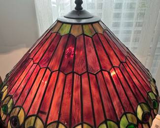 Art Nouveau Style Stained Glass Table Lamp