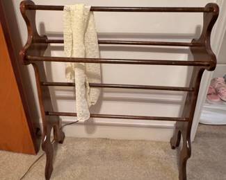 Vintage Wooden Quilt or Towel Rack