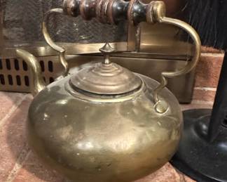 Antique Victorian Brass Toddy Kettle