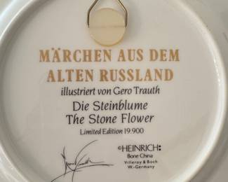 Heinrich Villeroy & Boch 'The Stone Flower' Collector Plate