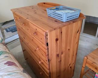 Knotty pine chest of drawers