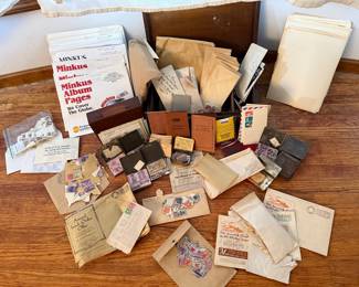 STAMP COLLECTION – FULL LOT Blind Highest & Best Offer. All stamp photos sold together as ONE LOT. Offer due October 17 by 3 PM. Must specify STAMP COLLECTION.