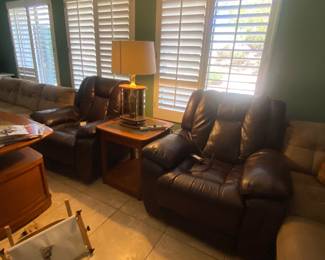 Electric recliners, coffee table tables
