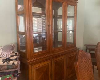 With matching dining room table and chairs